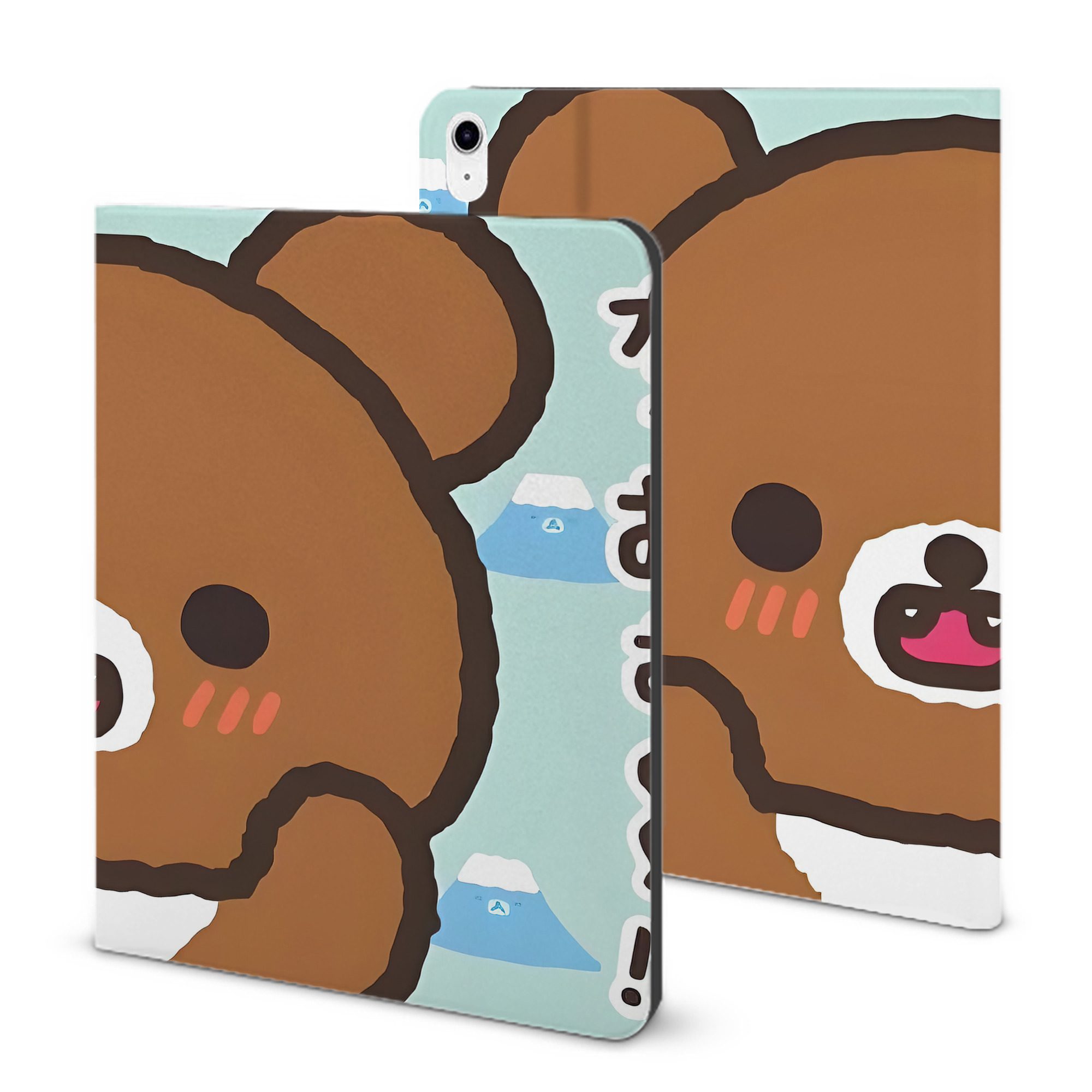 （画像用） リラックマ リラックマ キイロイトリ Rilakkuma Korilakkuma Kiiroitori IPad ケース ブック型 PUレザー TPU 耐衝撃 軽量 薄型 ペン収納なし 全面保護 IPad 各モデル対応
